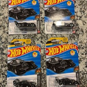 Hot Wheels La Liebre Black Collector Toy Car Lot of 4